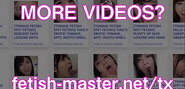  Japanese Asian Tongue Spit Face Nose Licking Sucking Kissing Handjob Fetish - More at fetish-master.net